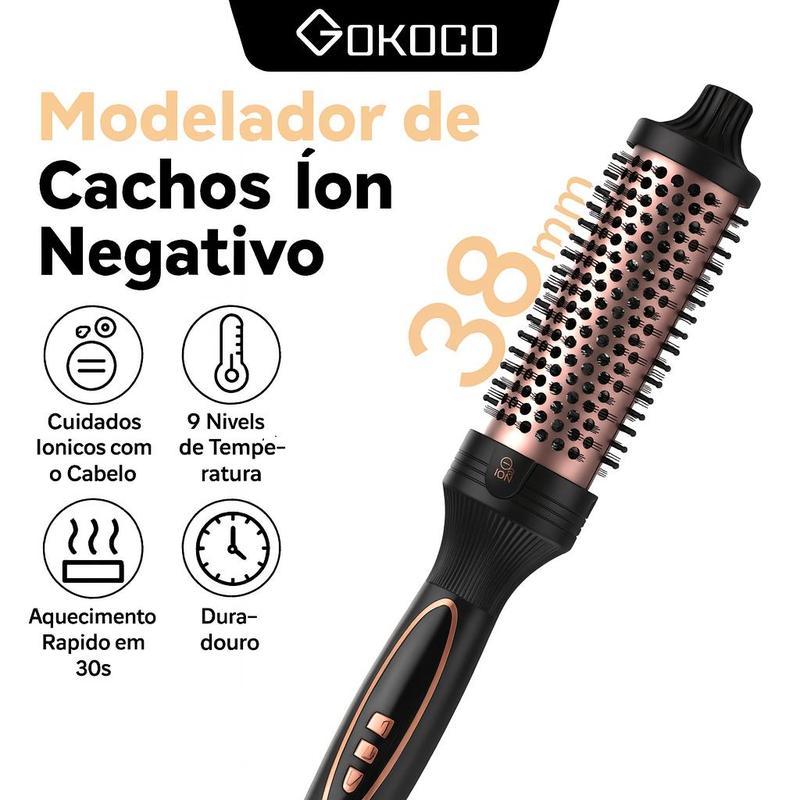 Escova Modeladora de Íons Negativos GOKOCO 38mm