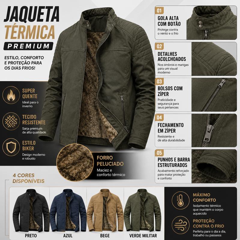 Detalhes de acabamento da jaqueta