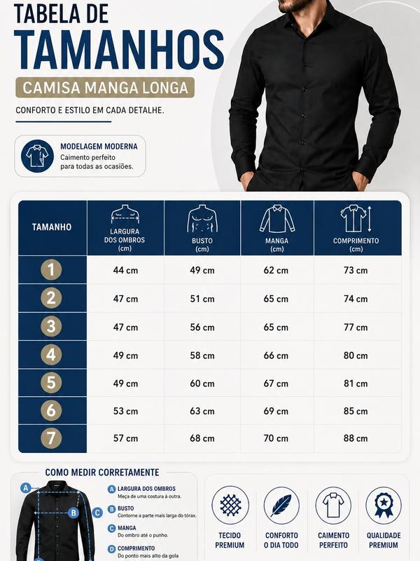 Tabela de tamanhos