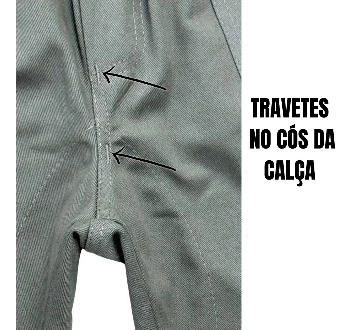 Travetes no cós da calça