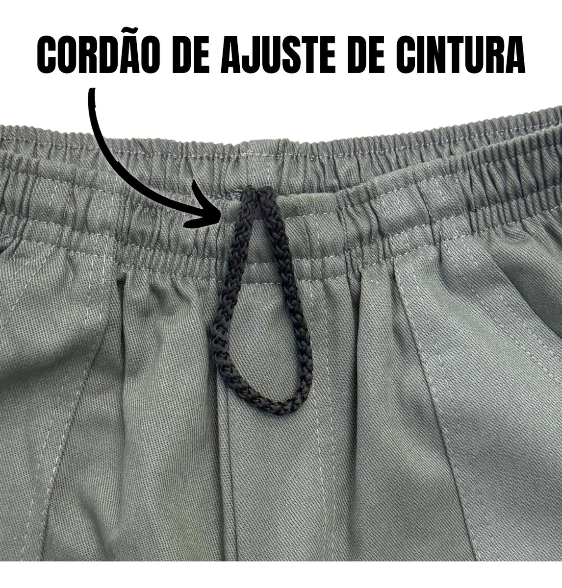 Cordão de ajuste na cintura