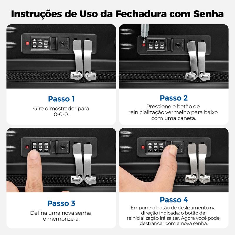 Como configurar a senha do cadeado