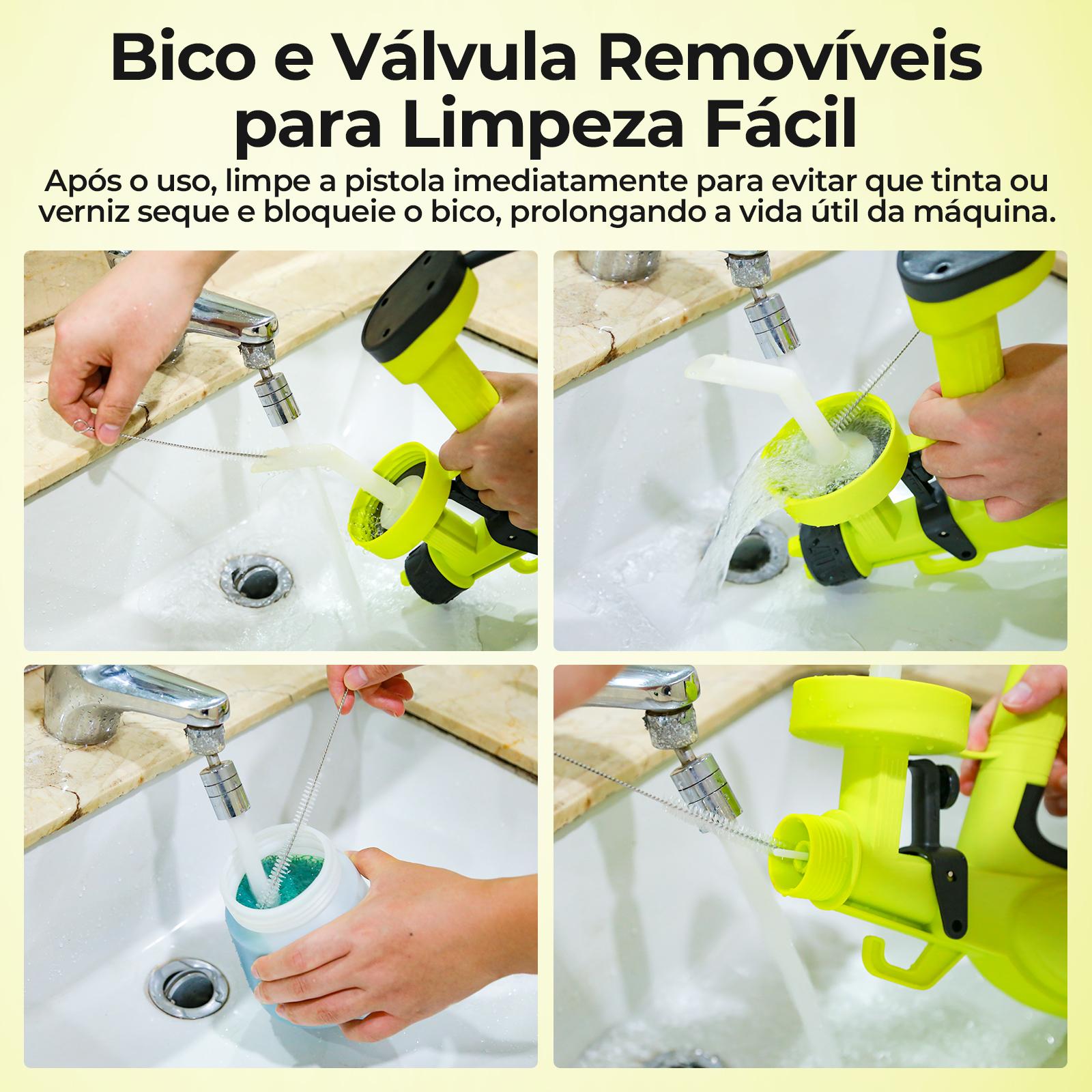 Limpeza do bico e da válvula